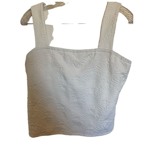 Crop top white on white pattern size xl - Picture 1 of 5